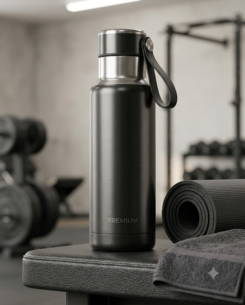 Premium Double-Wall Stainless Steel Vacuum Flask Bottle - Hot & Cold