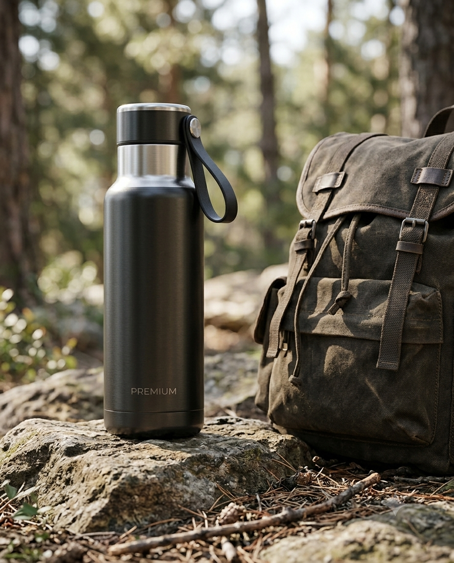 Premium Double-Wall Stainless Steel Vacuum Flask Bottle - Hot & Cold
