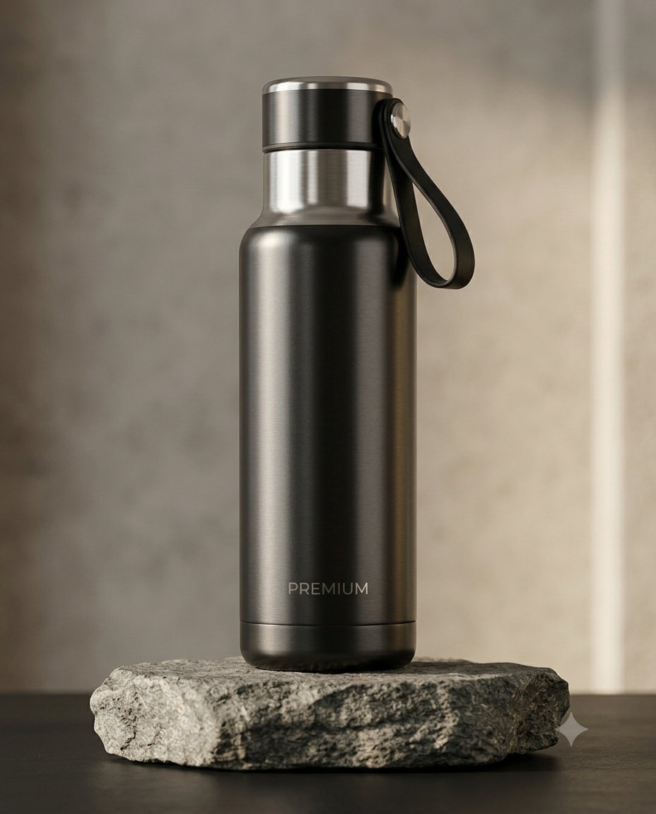 Premium Double-Wall Stainless Steel Vacuum Flask Bottle - Hot & Cold