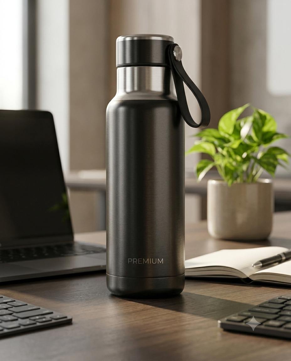 Premium Double-Wall Stainless Steel Vacuum Flask Bottle - Hot & Cold