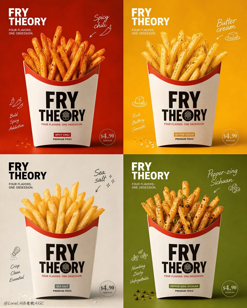 FRY THEORY premium 2x2 four-panel poster