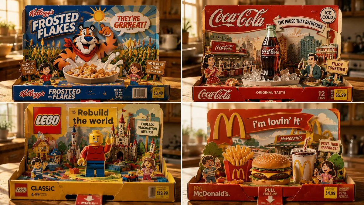 Coca-Cola pop-up diorama — cardboard interactive packaging scene