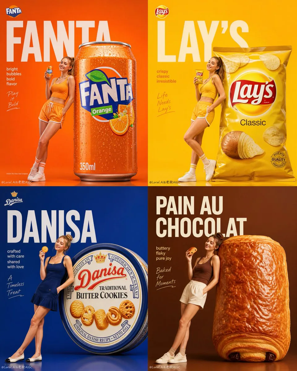 Ultra-Premium 2x2 Commercial Poster Series — Unified Composition