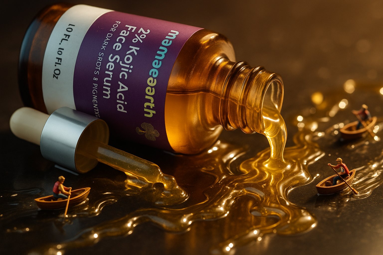 Product photography of serum bottle