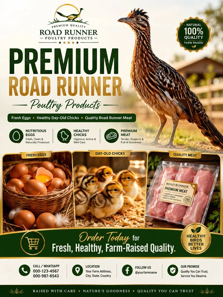 premium-road-runner-poultry-ad-poster
