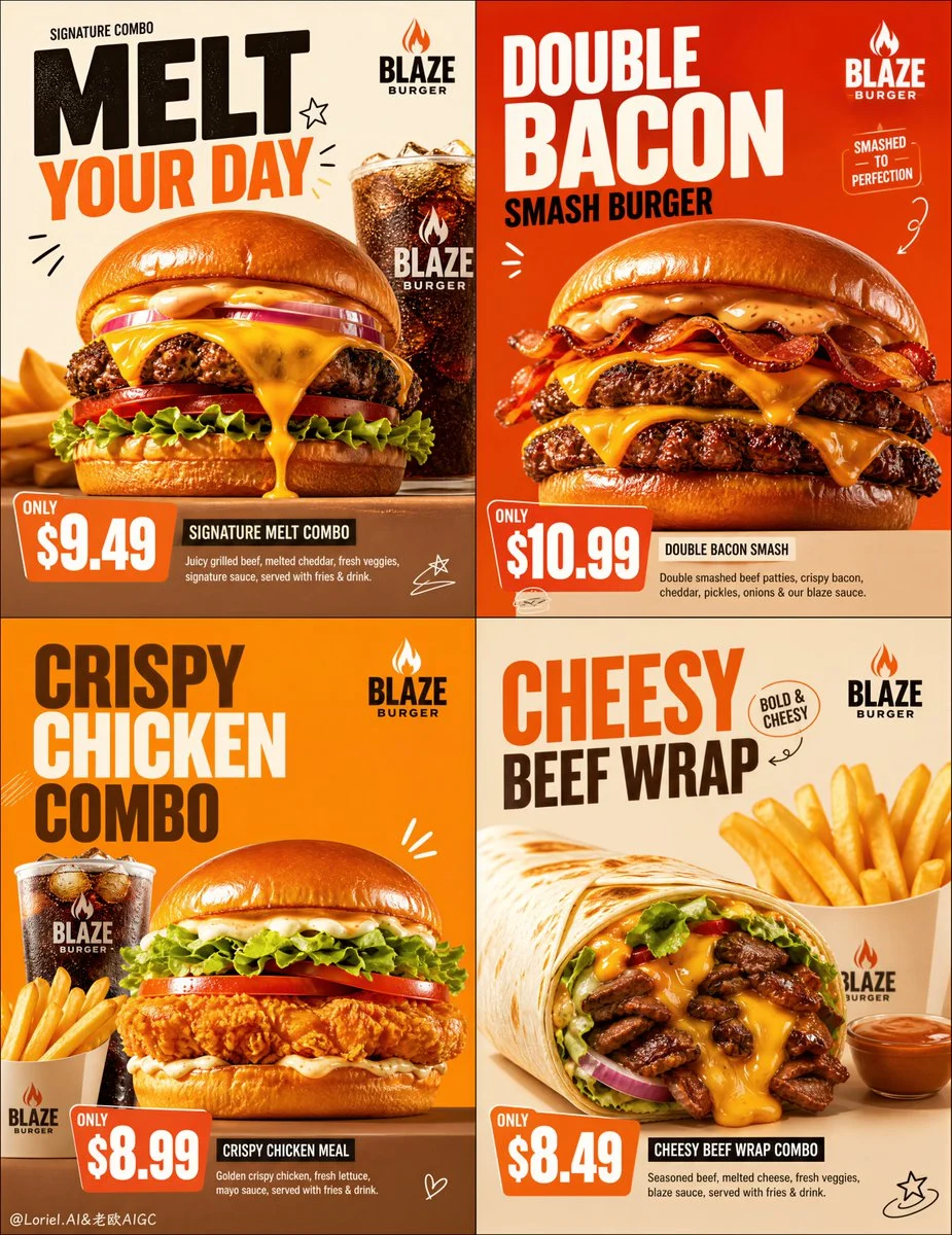 Blaze Burger 2x2 Ultra-Premium Campaign Board