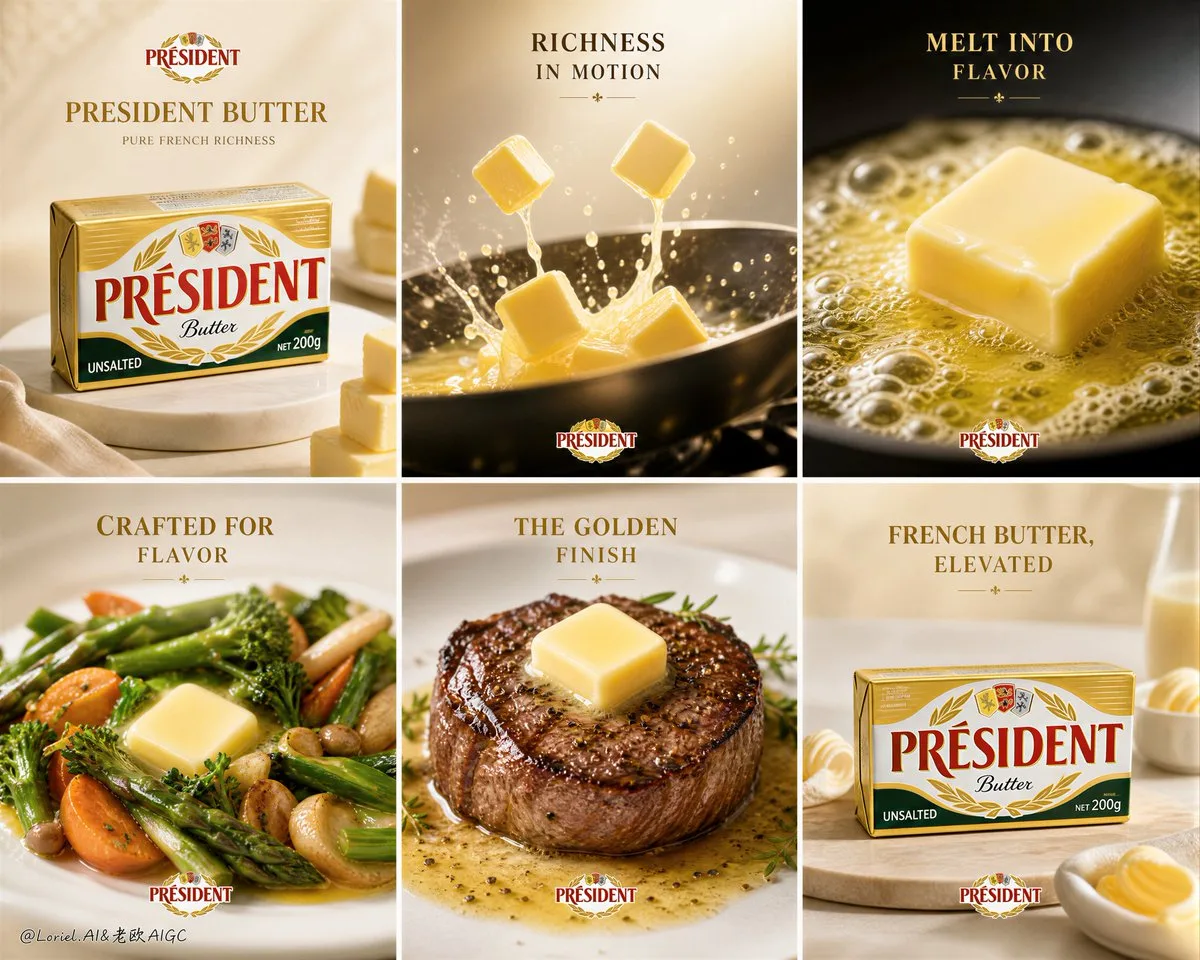Président Butter six-panel premium campaign board