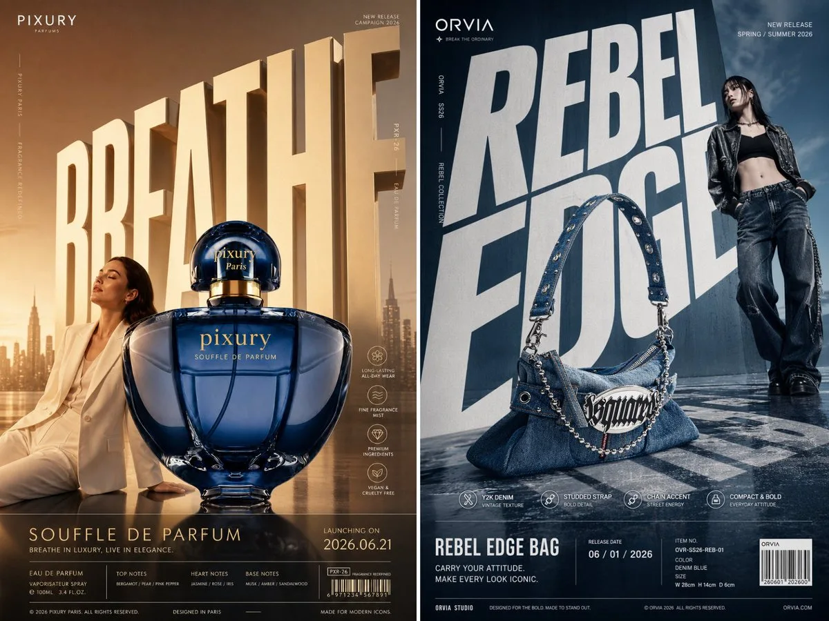 [Brand Name] [Product Name] launch poster — bold typographic hero