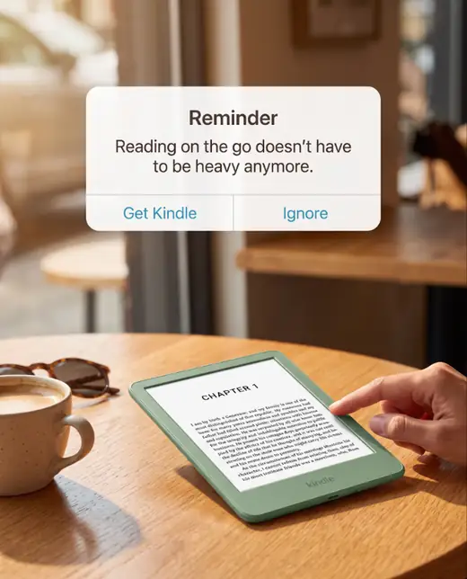 Fake iOS notification static ad layout