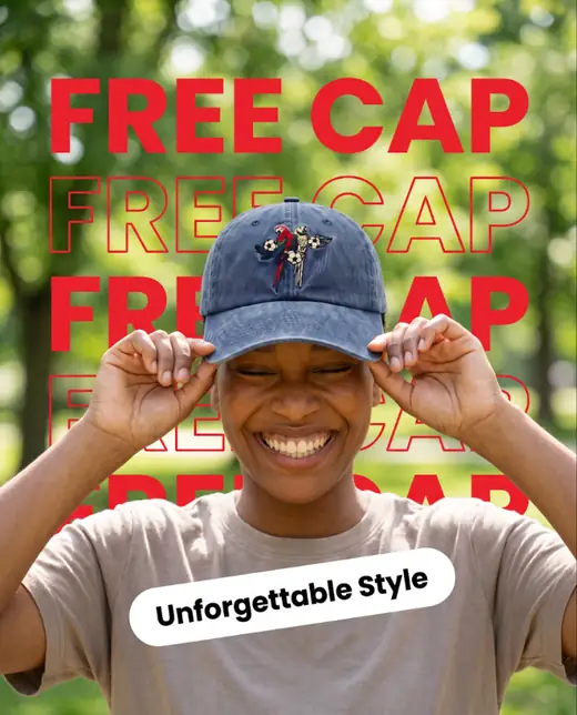 Repeated-word background offer static ad layout
