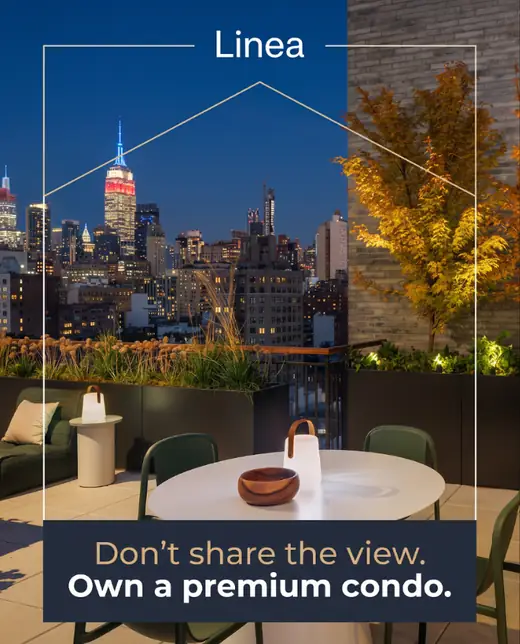 Thin line frame + caption band static ad layout