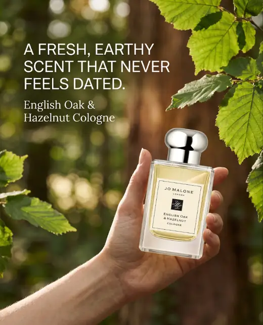 Hand-held hero in nature static ad layout
