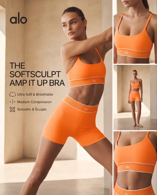 Hero + three detail crops static ad layout