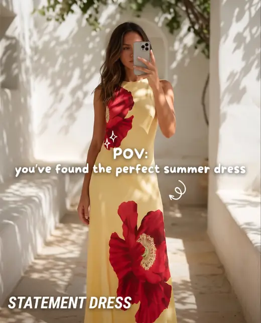 POV mirror selfie static ad layout