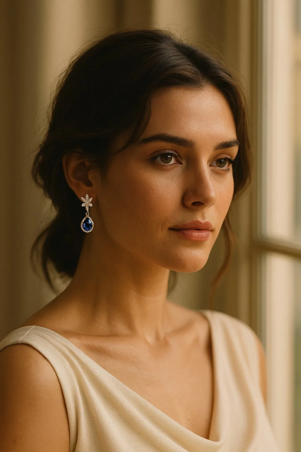 necklace photographed on model for luxury editorial