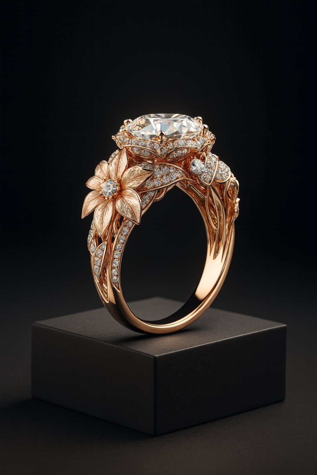 Ultra-realistic 4K luxury studio portrait of Golden Ring