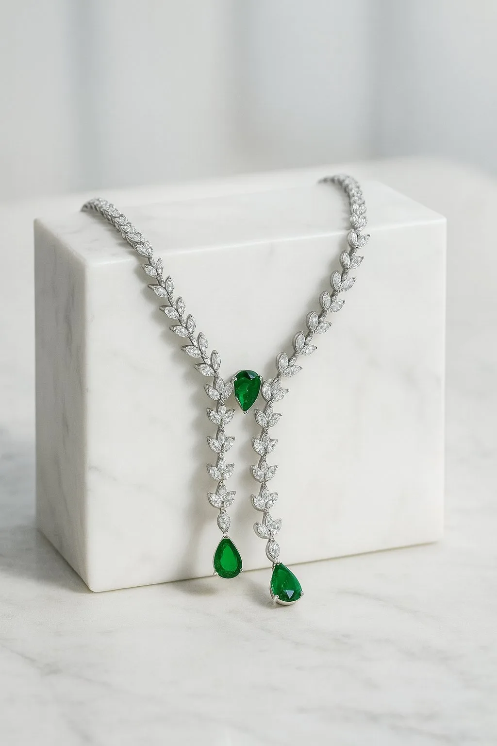Dreamlike necklace in misty ethereal glow