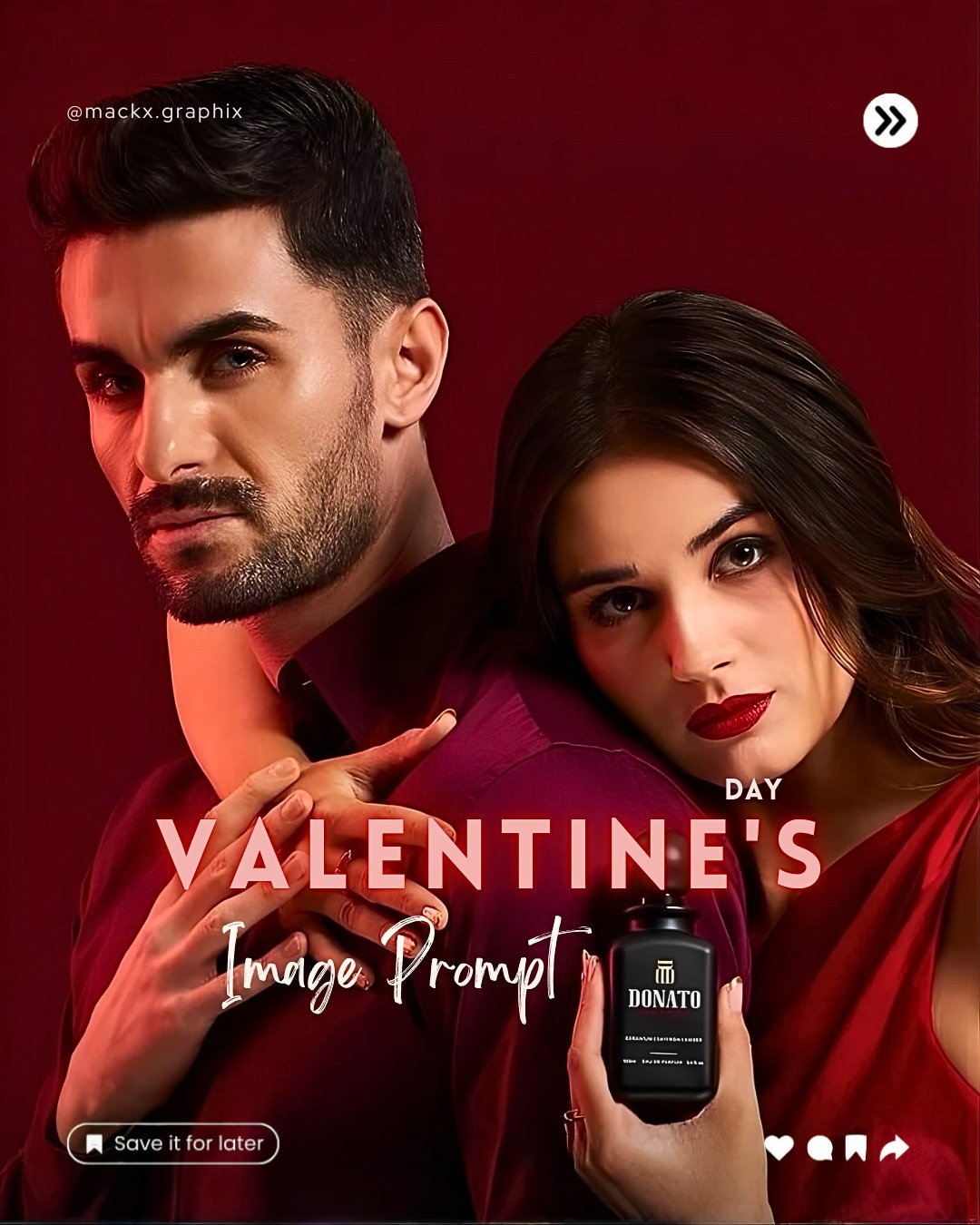 Valentine’s Day Luxury Fragrance Campaign — Romantic Red Editorial