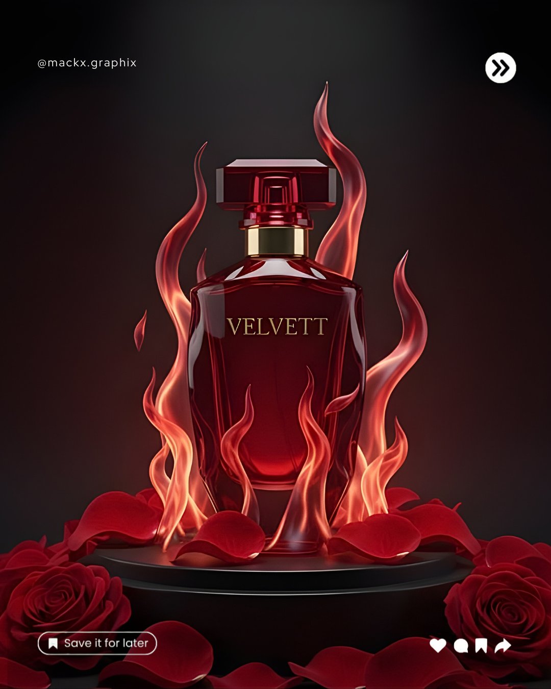 Velvett Inferno — Luxury Perfume Flame Shot