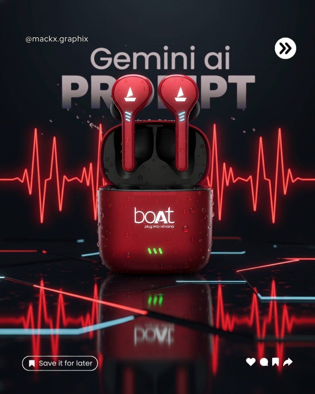Gemini AI Prompt x boAt – Sound Meets Intelligence 🔴🎧
