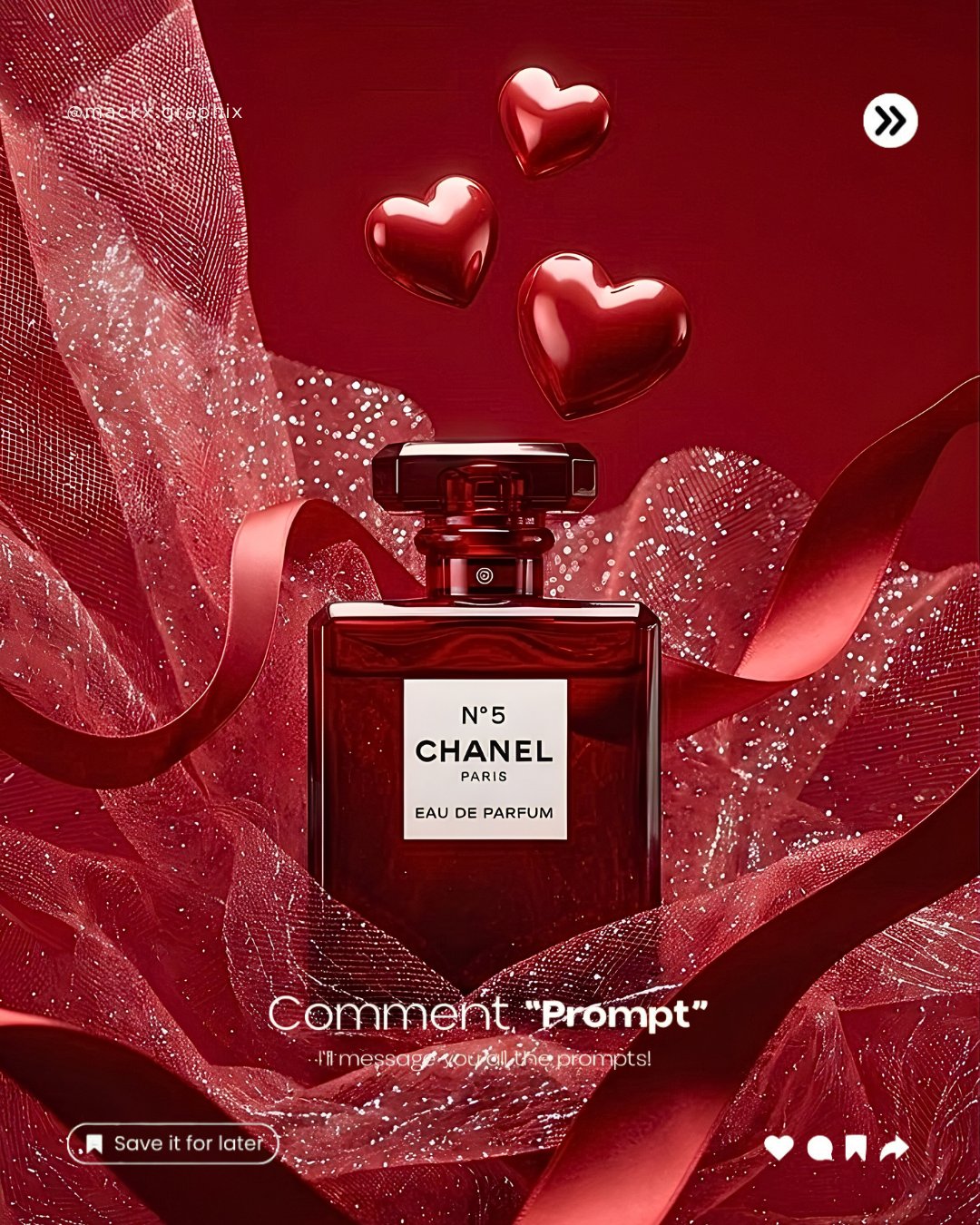 Valentine’s Day Luxury Fragrance Campaign — Romantic Red Editorial
