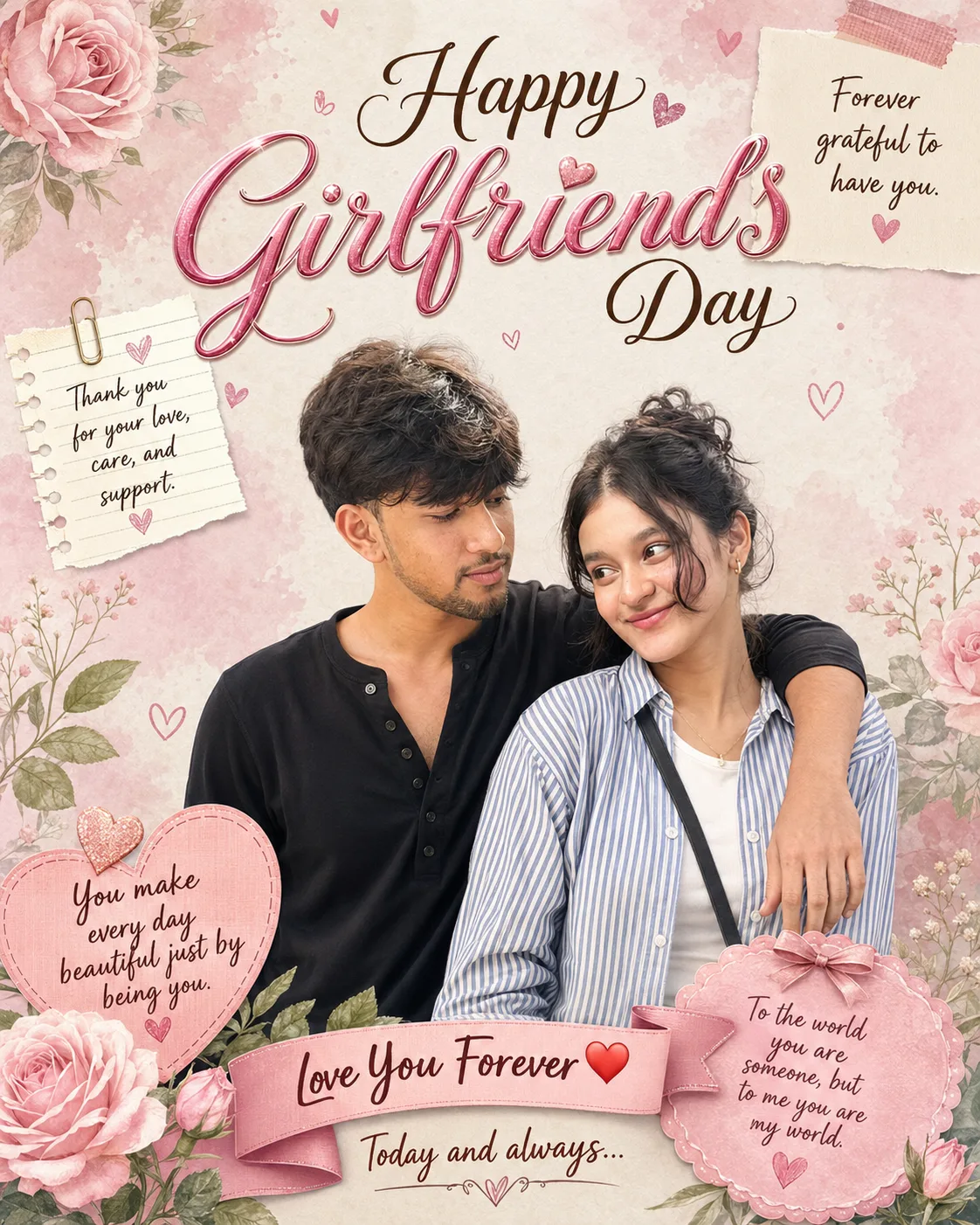 romantic-girlfriends-day-portrait-poster