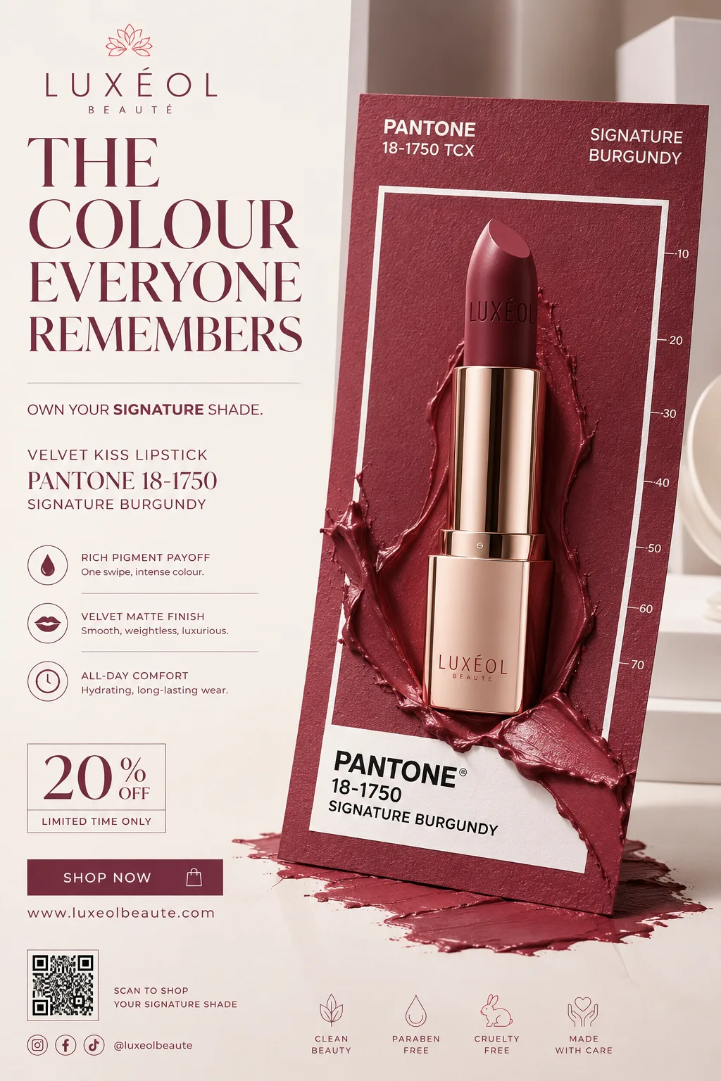 ultra-premium pantone-inspired cosmetics campaign