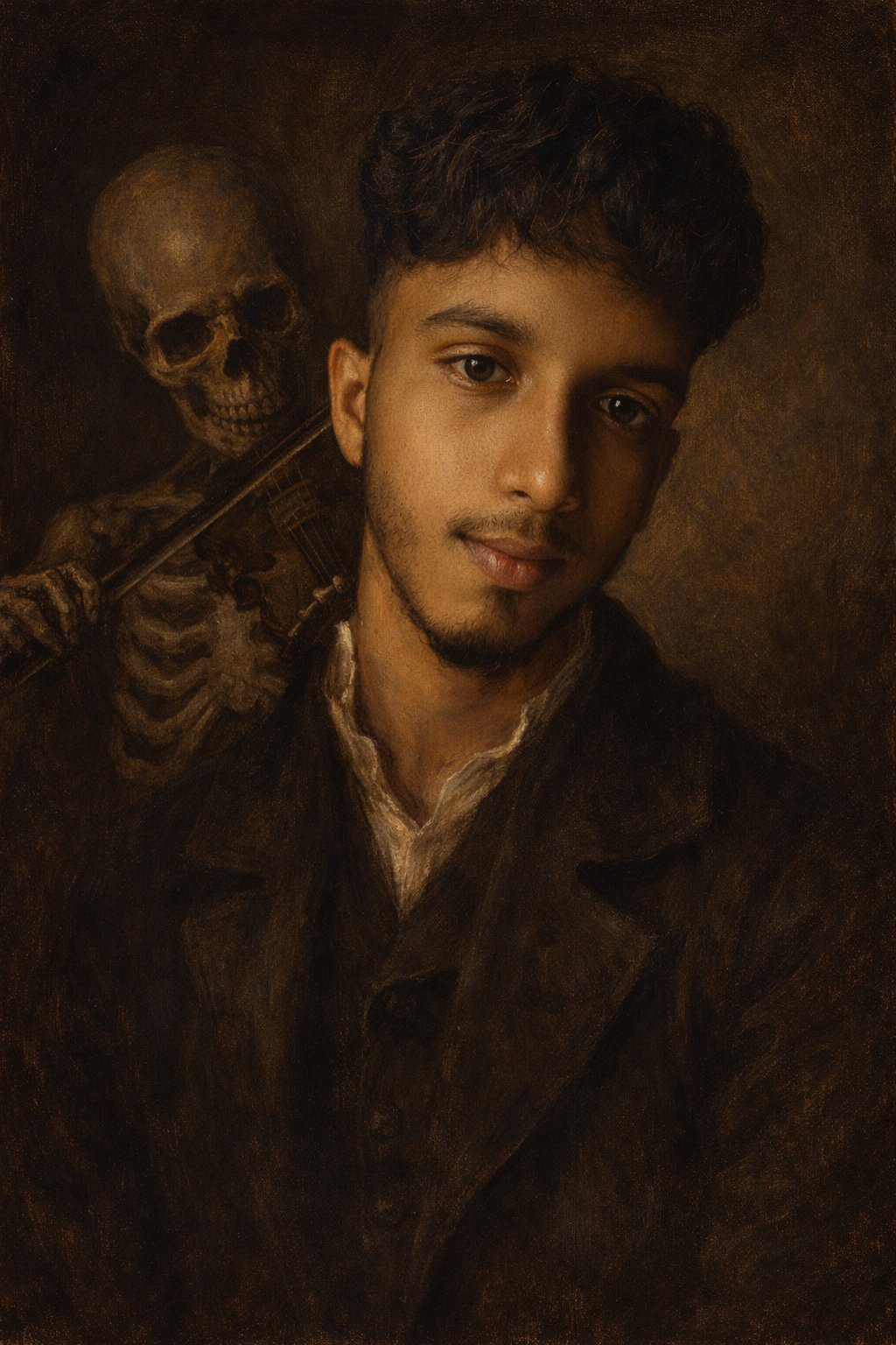 19th-century classical oil painting