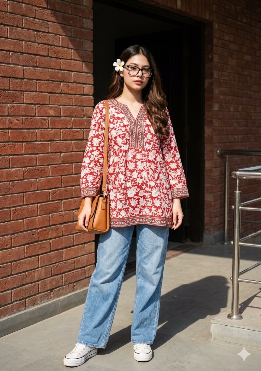 kurta and jeans prompt