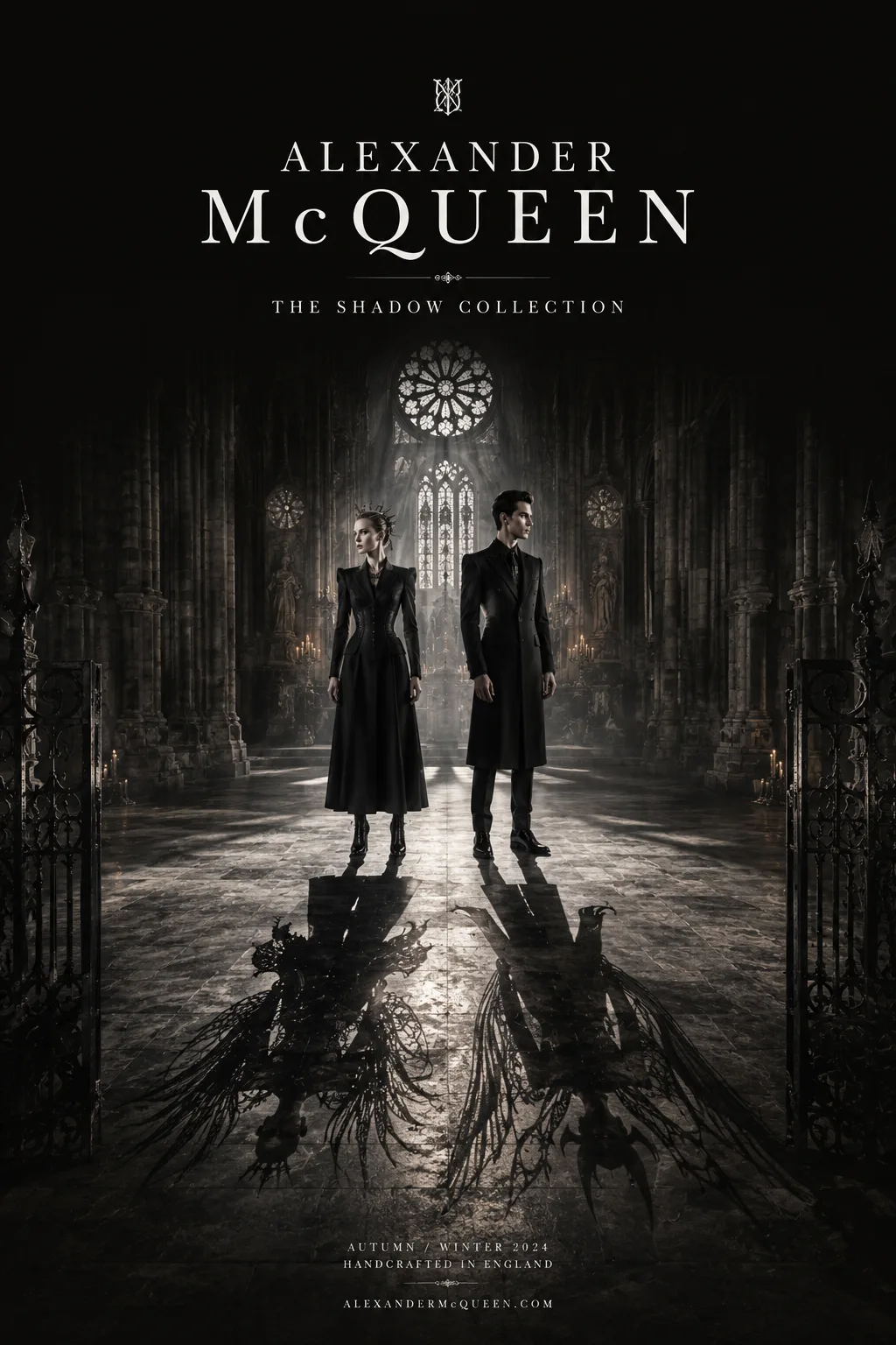 the shadow collection — alexander mcqueen cinematic cathedral campaign