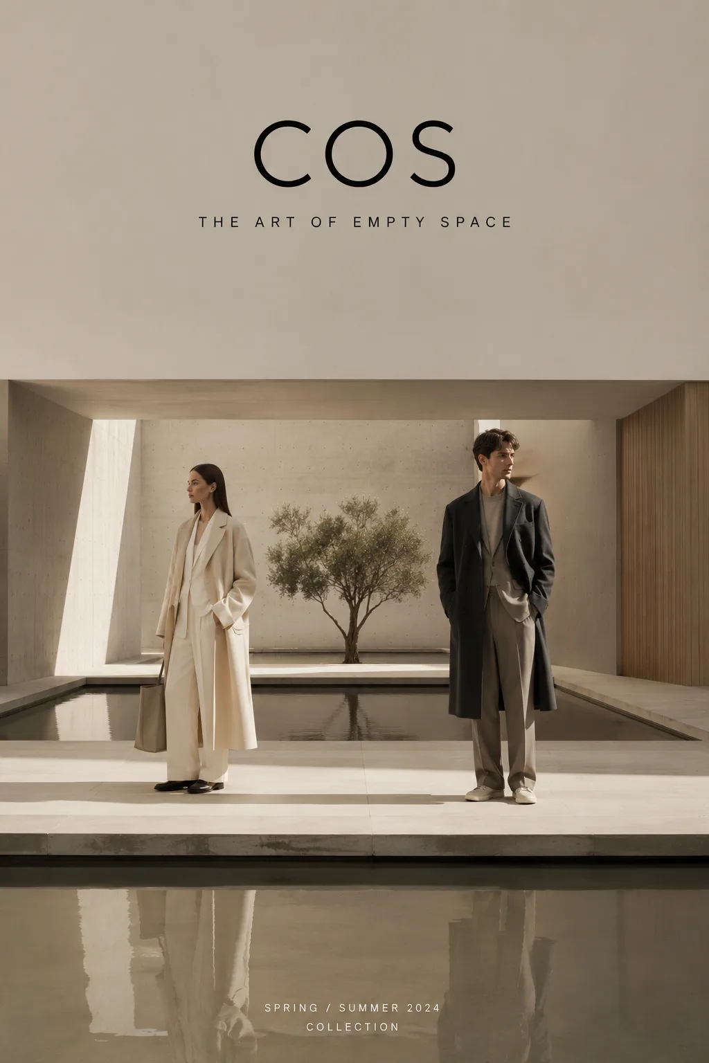 the art of empty space — minimalist architectural fashion campaign