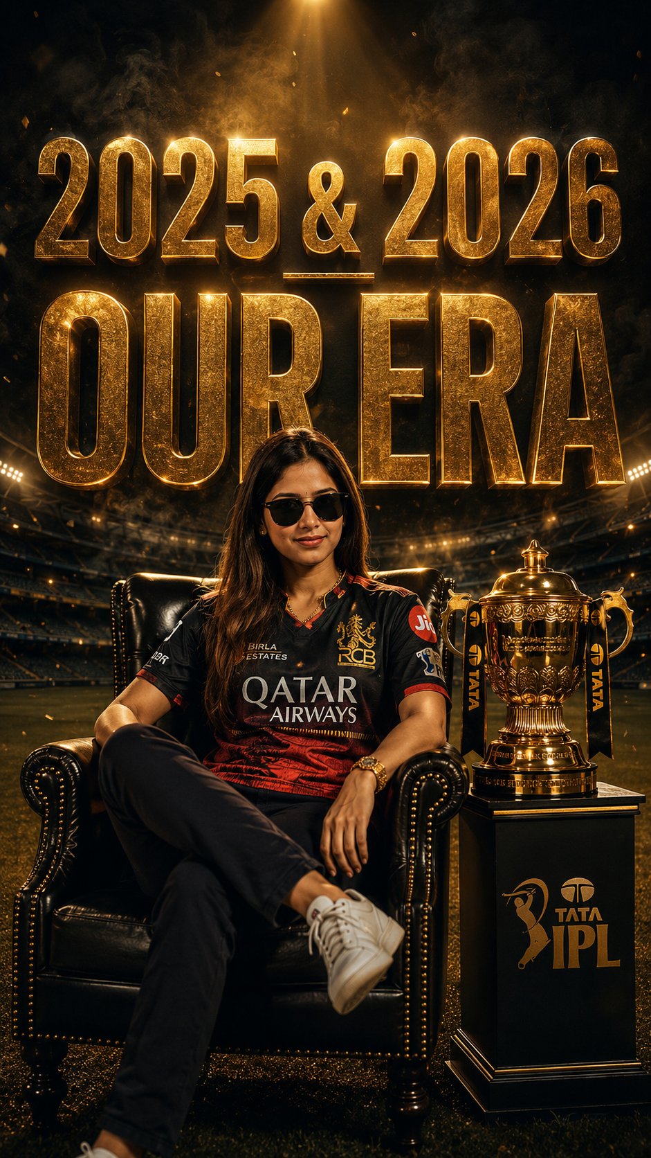 RCB ipl championship poster of 2025 and 2026 win