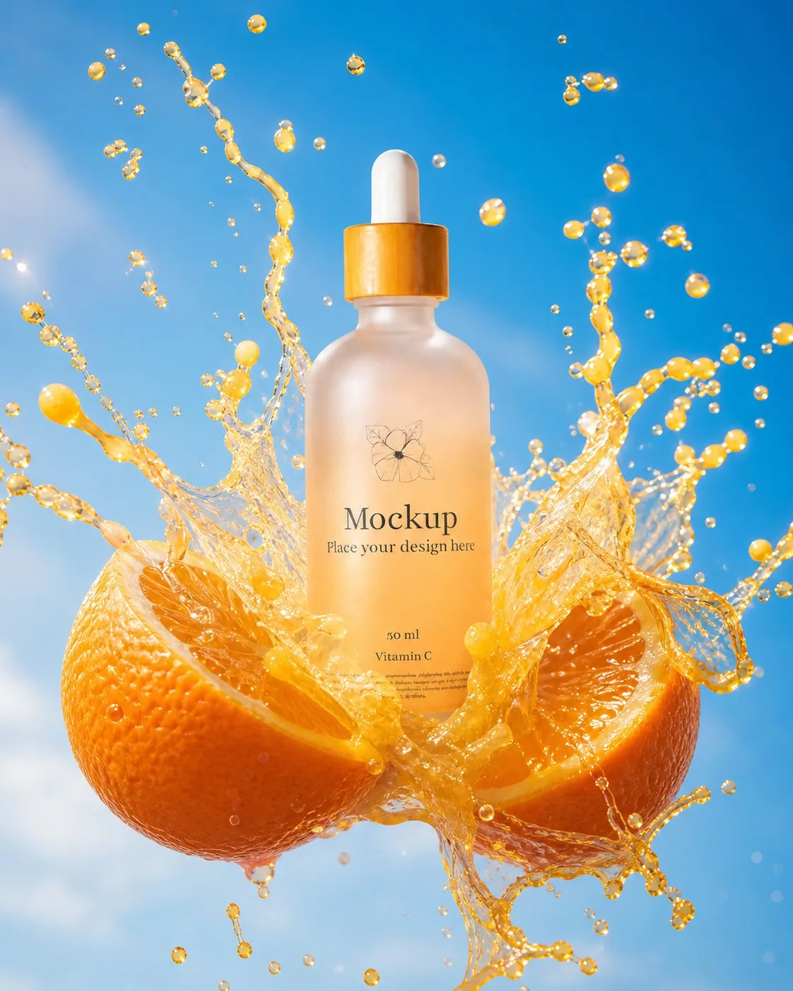 vitamin-c-luxury-tube-bursting-through-orange