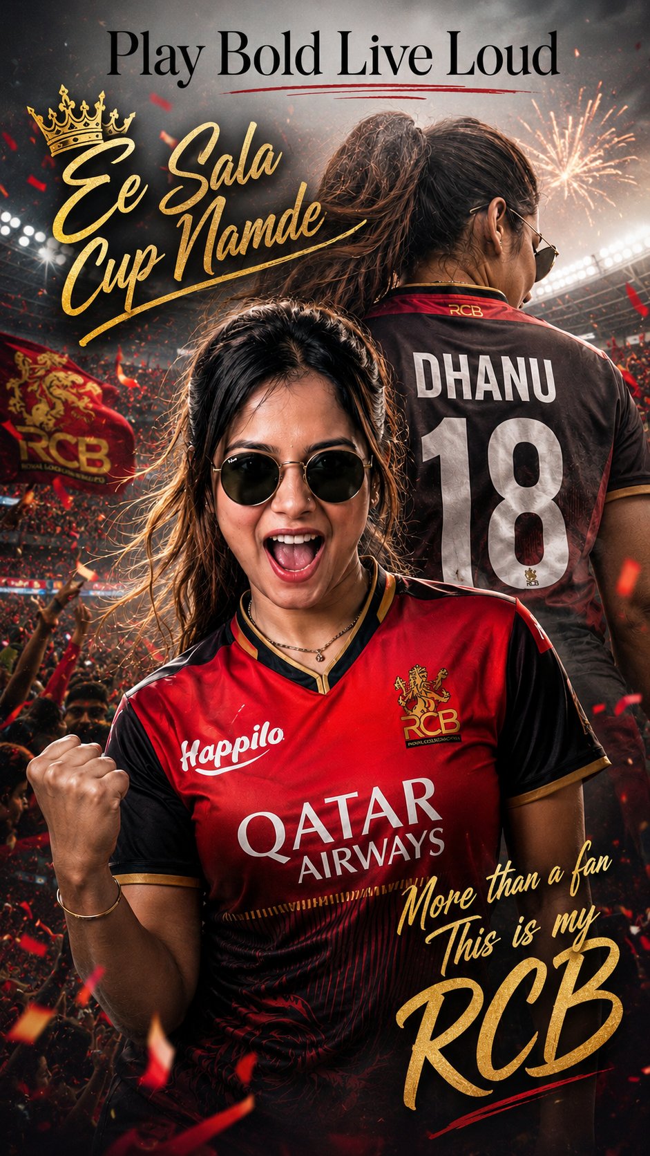RCB poster high energetic cheering