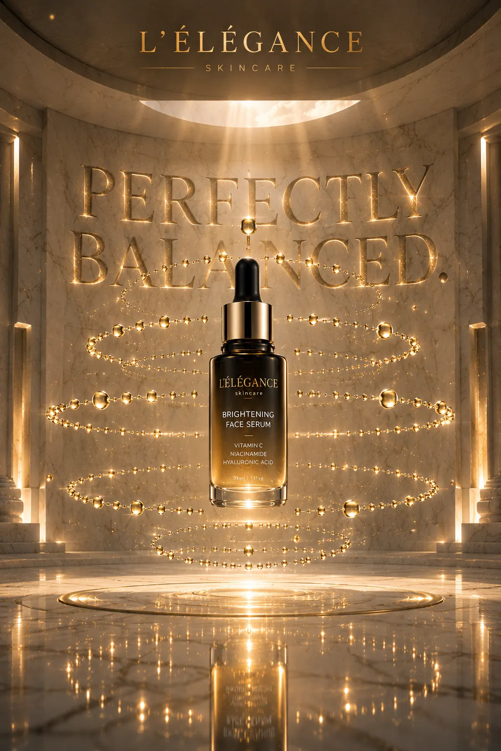 l'élégance ultra-premium face serum campaign
