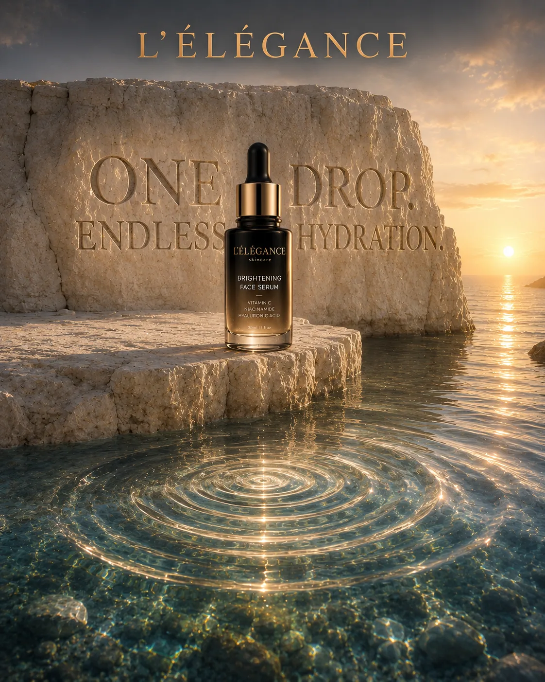 l'élégance ultra-premium face serum – one drop endless hydration