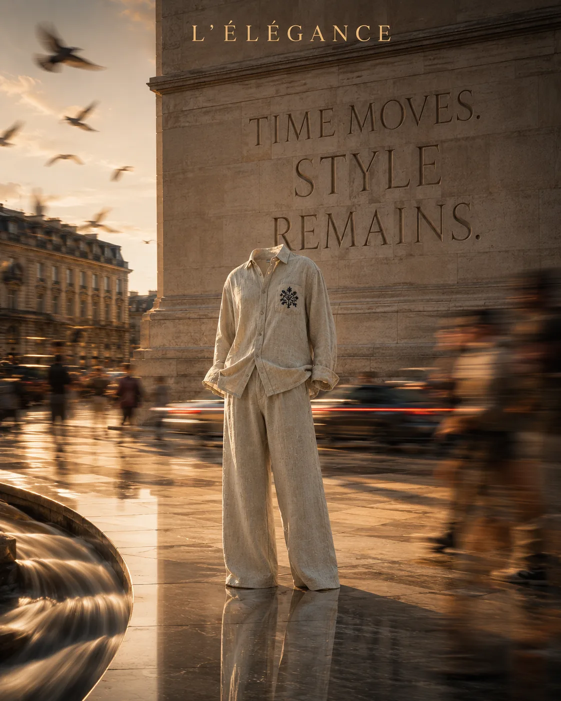 time moves. style remains. luxury fashion campaign