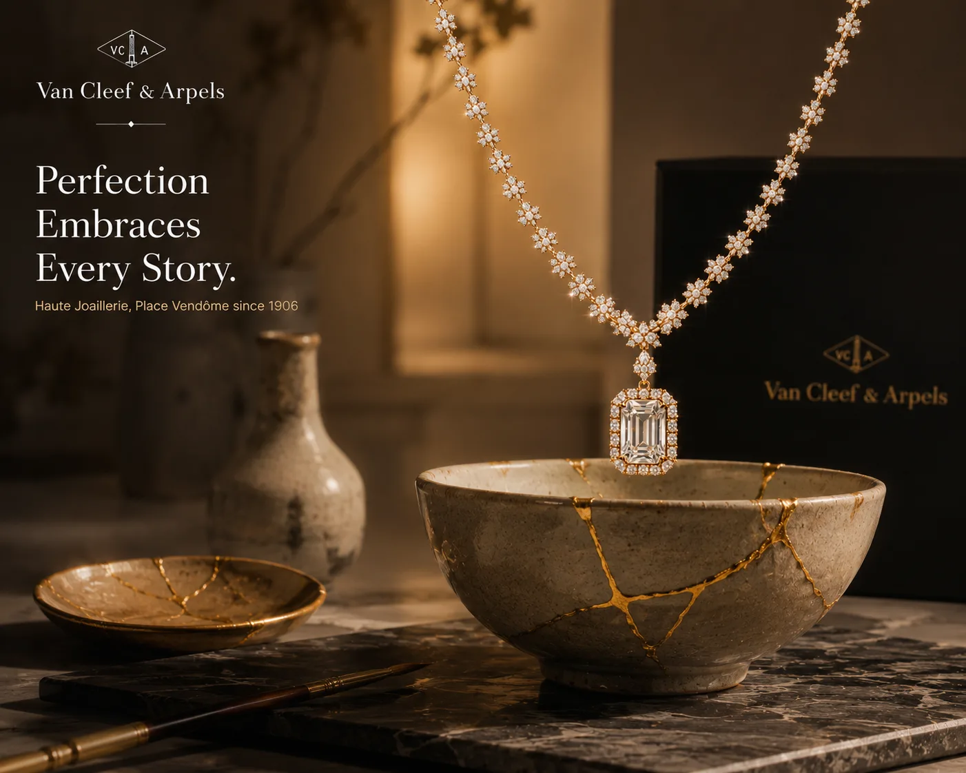 van cleef & arpels kintsugi luxury ad