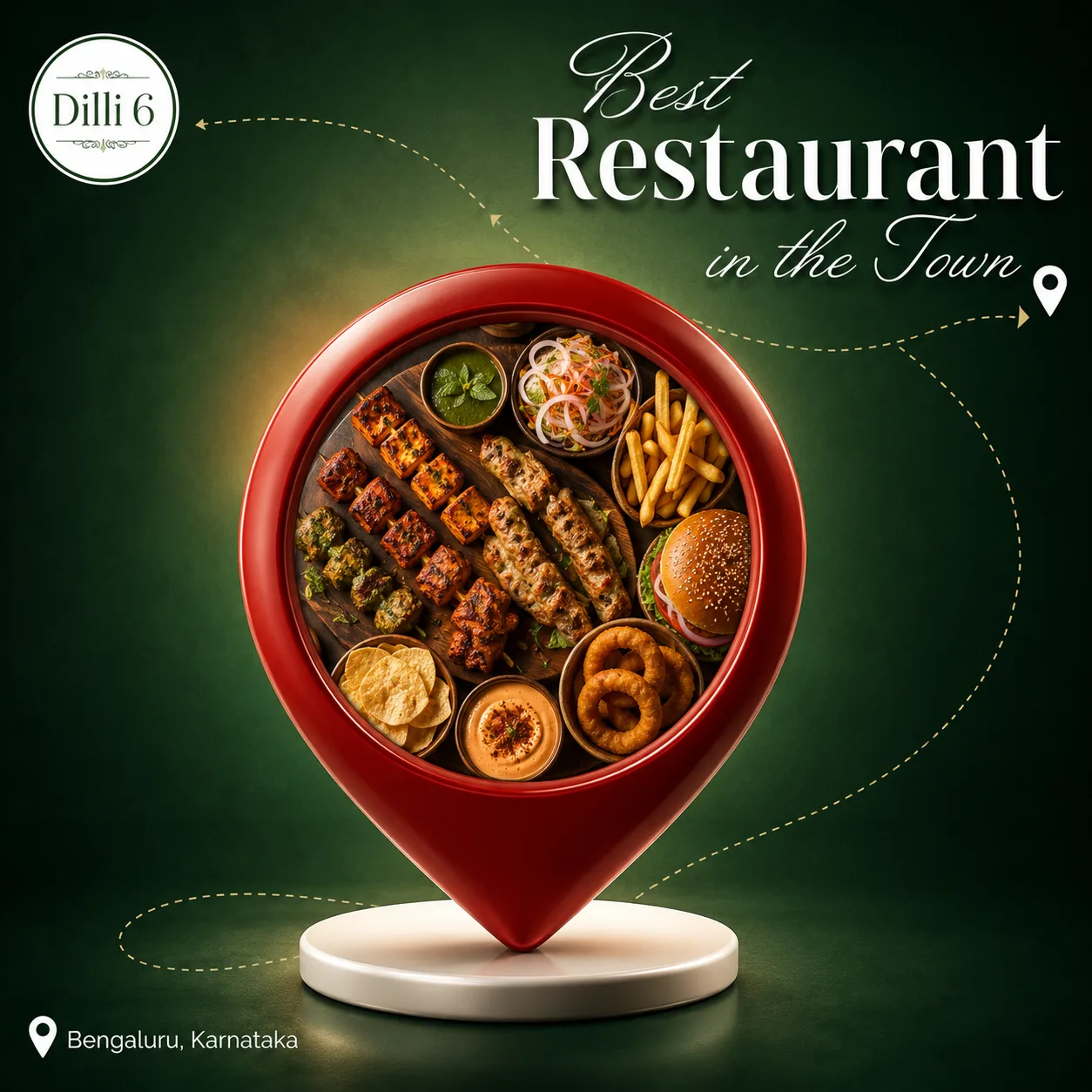 premium-food-ad-poster-emerald-green-3d-pin