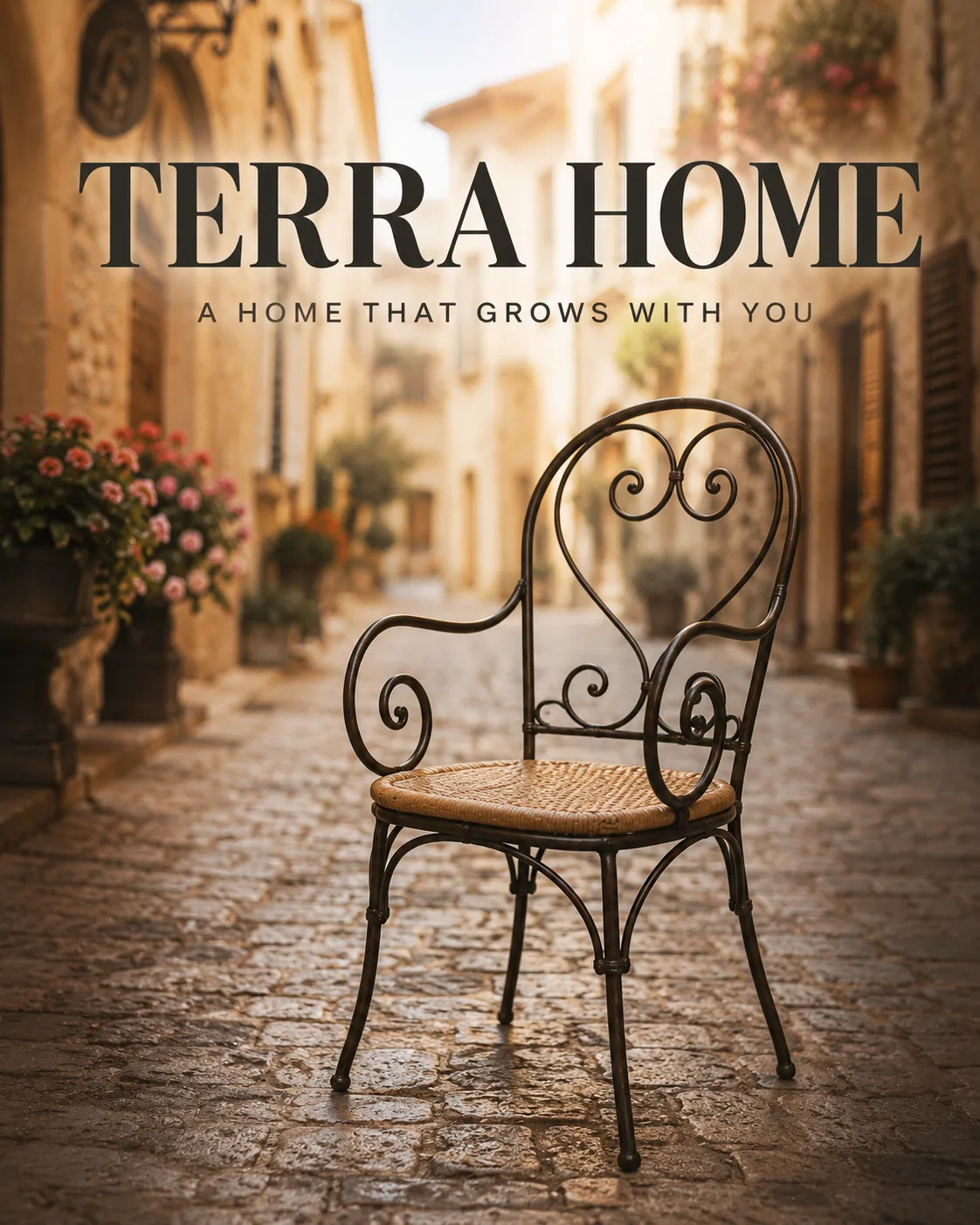 Cobblestone Café Chair — European Old-Town Product Shot
