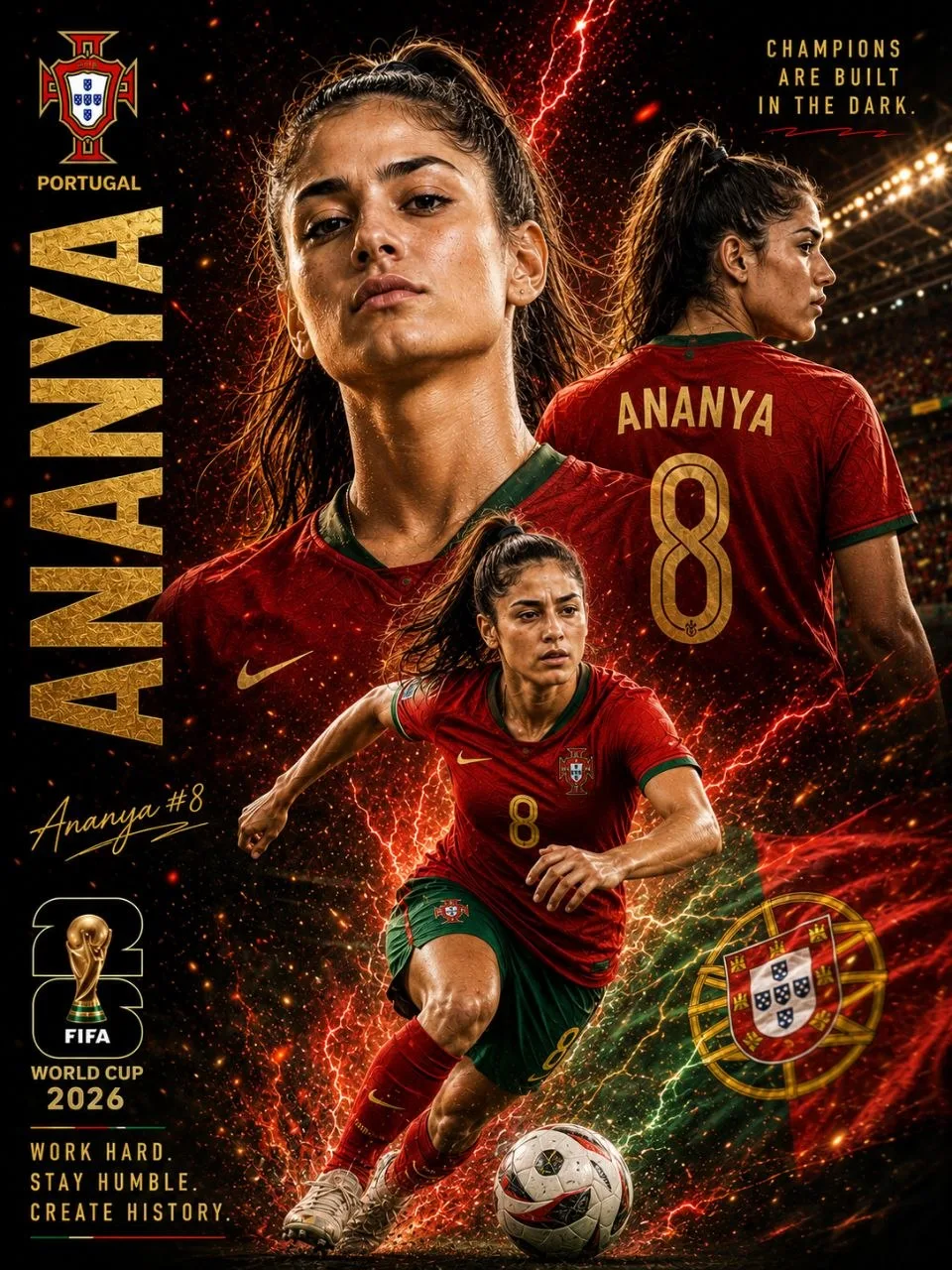 ultra-realistic portugal football superstar poster — ananya #8