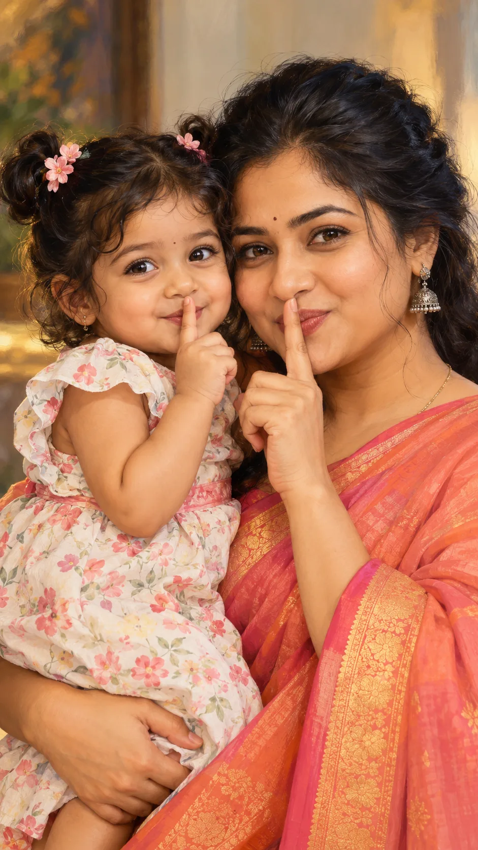 Mother-Daughter Shh Portrait.png