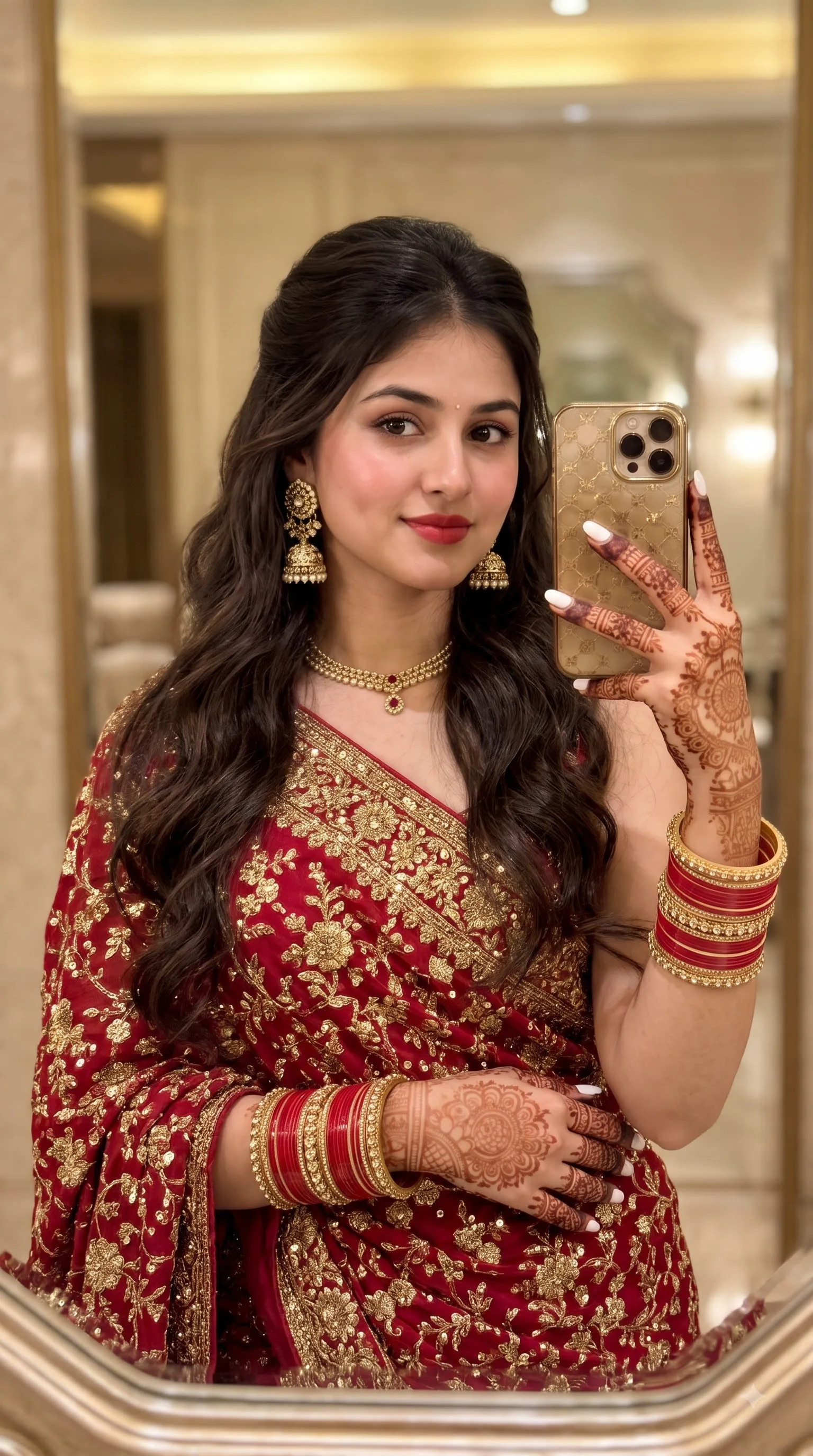 Cinematic Closeup South Asian Saree Portrait