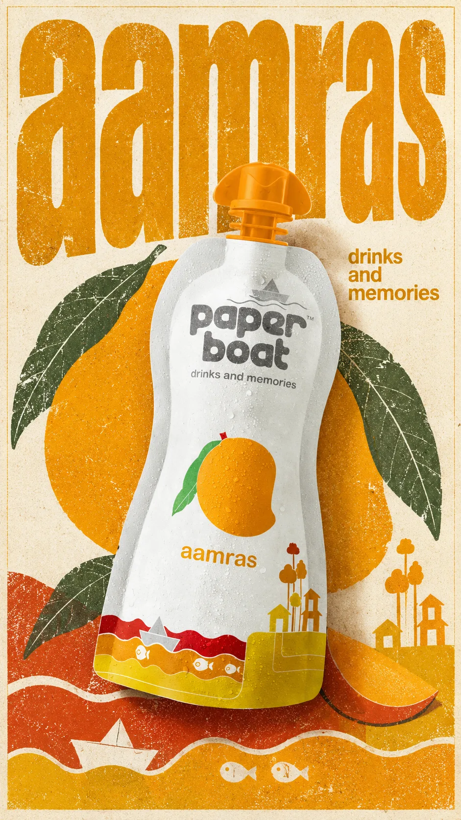 Vintage Aamras Paper Boat Poster.png