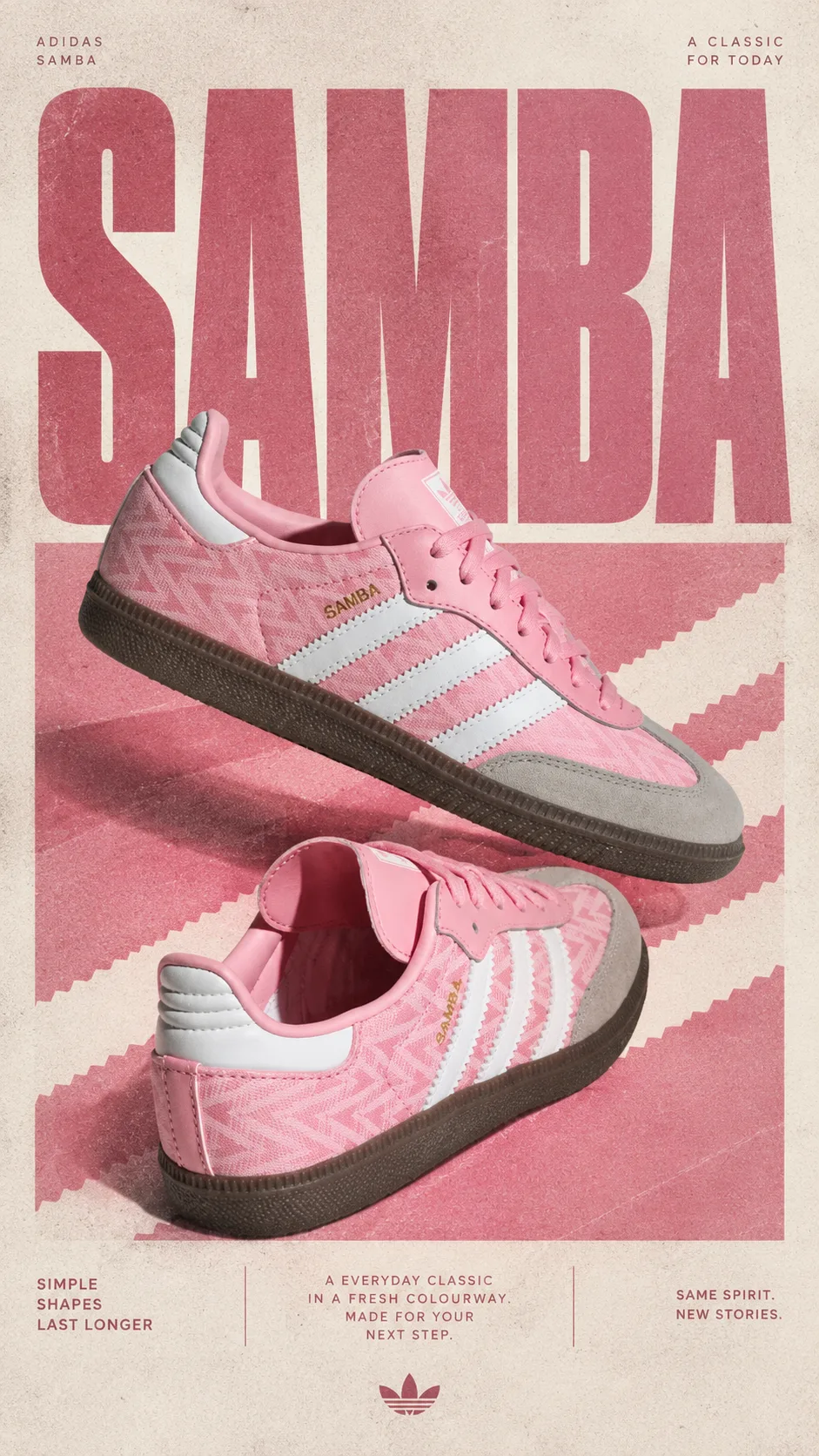 Retro Pink Samba Sneaker Poster.png
