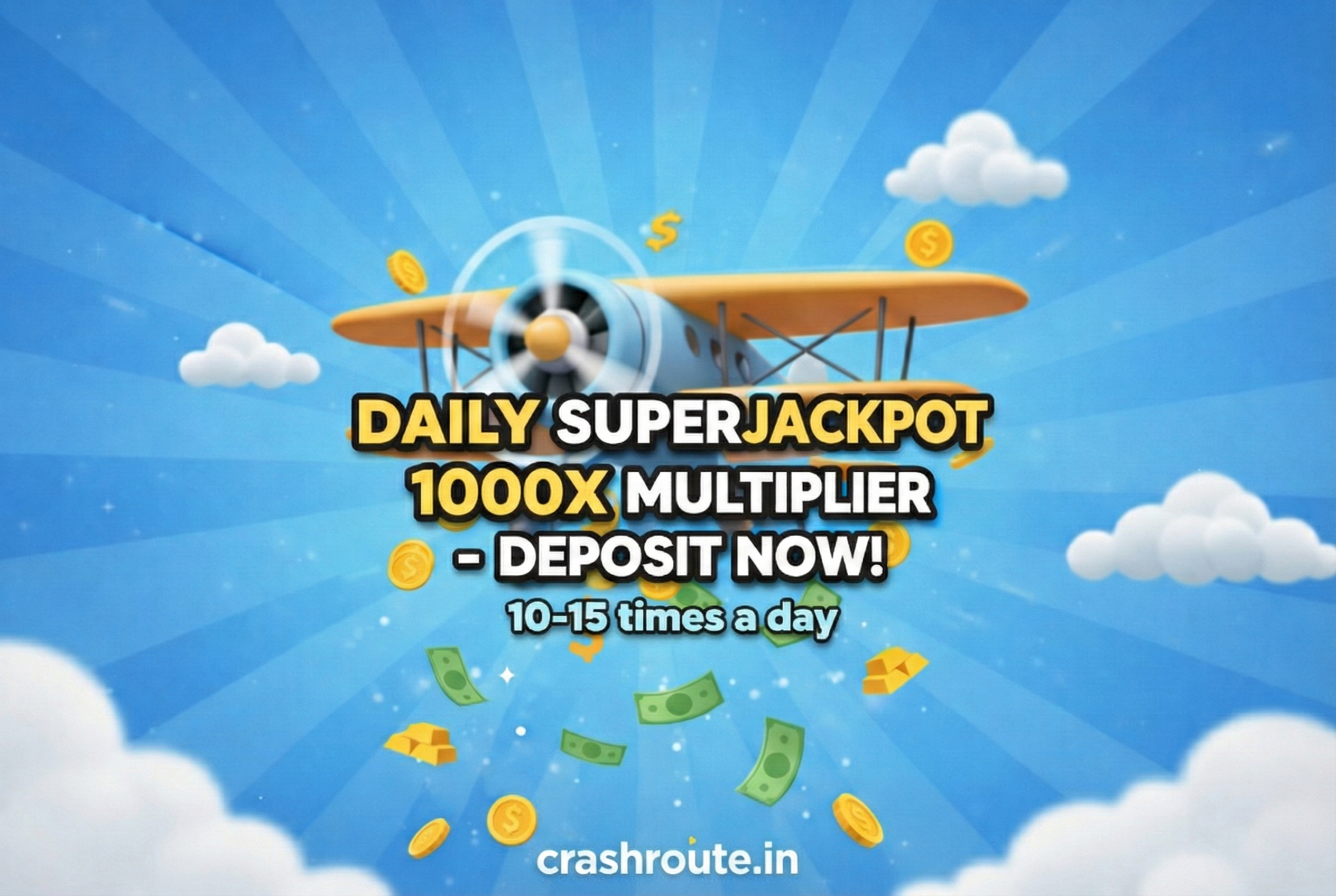 Get a chance to win Super Jackpot of 1000X in Aerofly