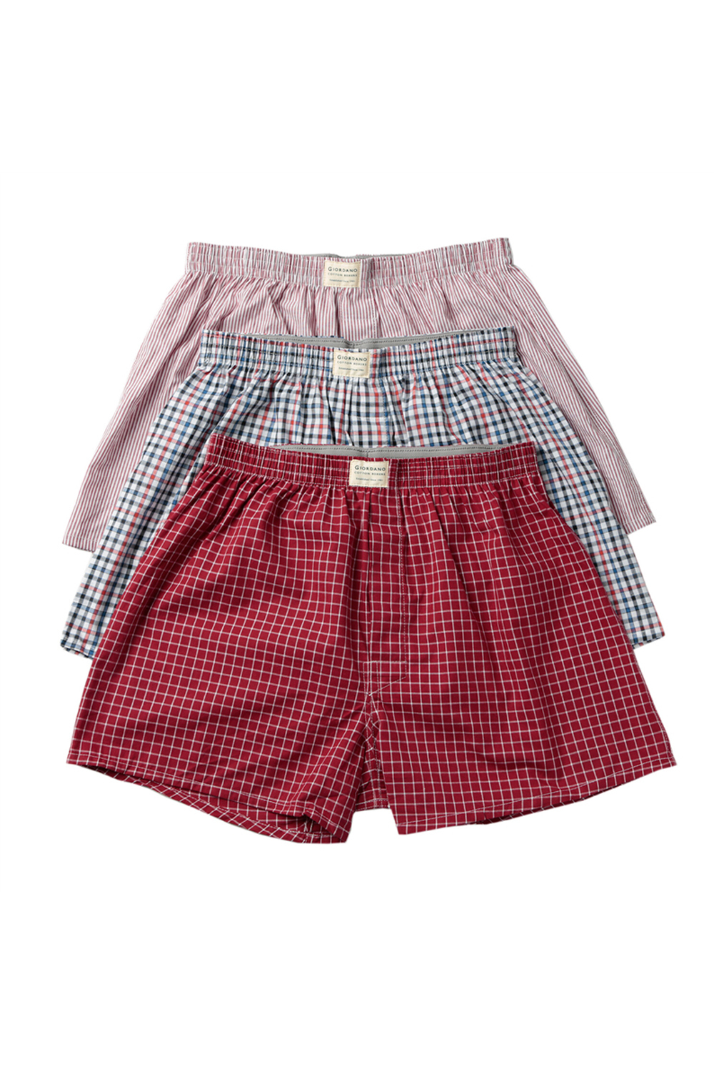 Giordano Red Cotton Boxer Shorts | Odel.lk