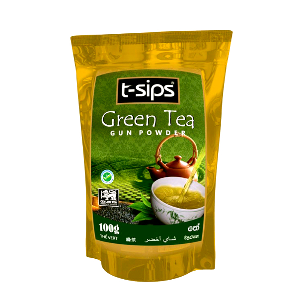T-Sips Tea Green Gunpowder 100G - in Sri Lanka