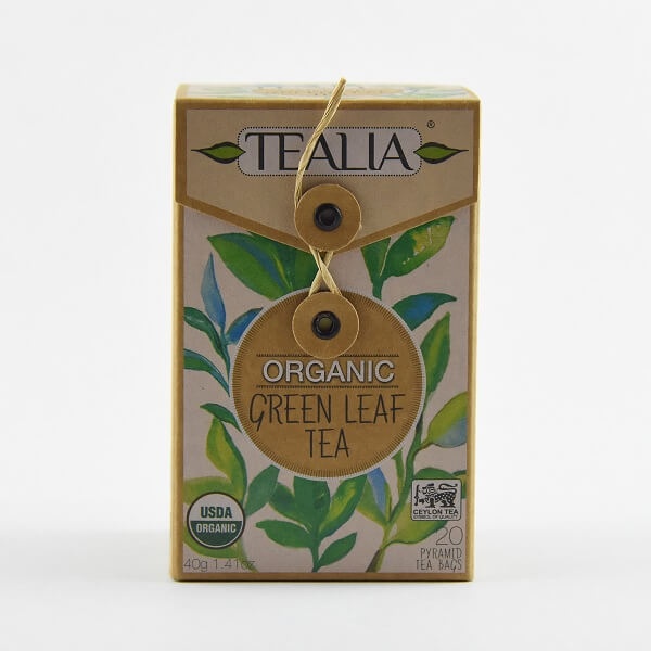 Tealia Tea Pyramid Bag Green Tea Organic 40G - in Sri Lanka