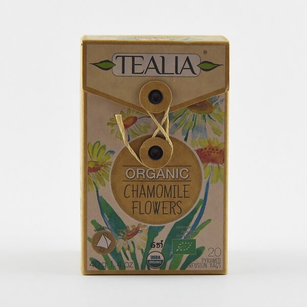Tealia Tea Pyramid Bags Chamomile Organic 40G - in Sri Lanka